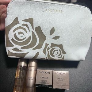 White and Gold Cosmetic Bag